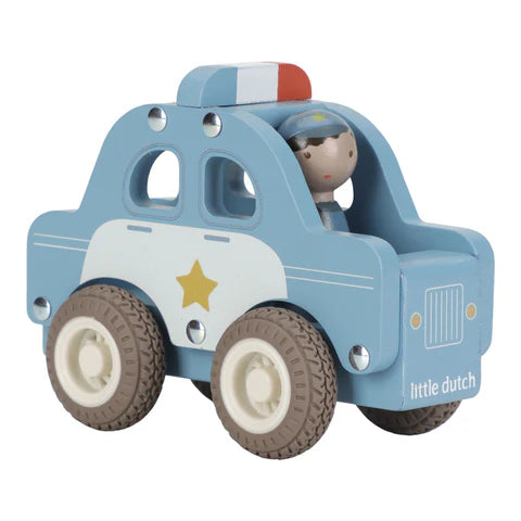 Holz Polizeiauto – Blau – Essentials