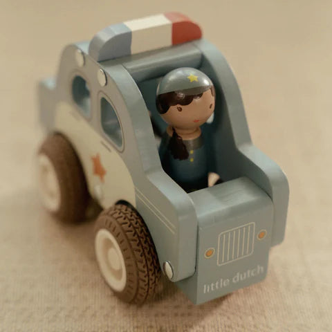 Holz Polizeiauto – Blau – Essentials