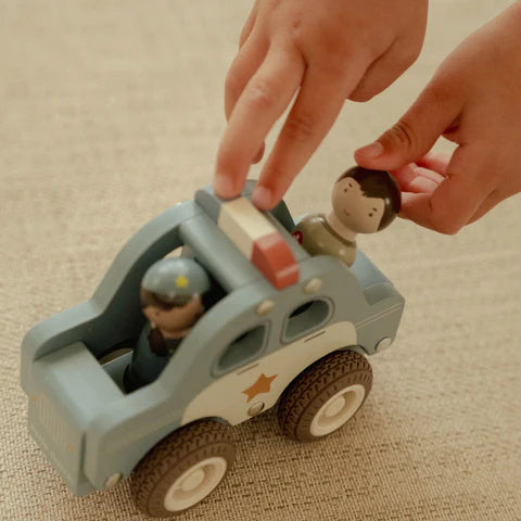Holz Polizeiauto – Blau – Essentials