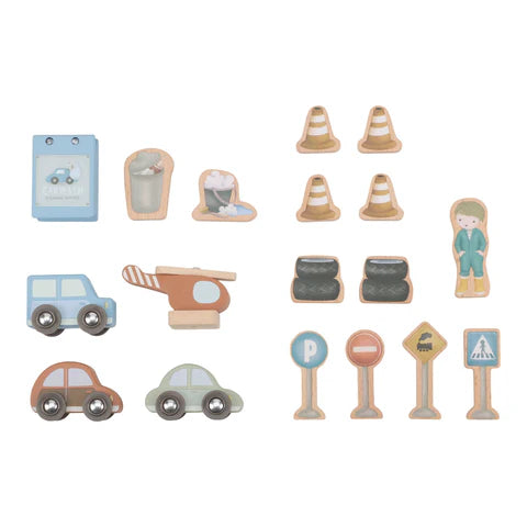 Holzparkhaus – Blau – Essentials