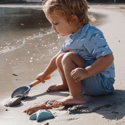 Strandset Schaufel und Sandformen - Blau - Ocean World