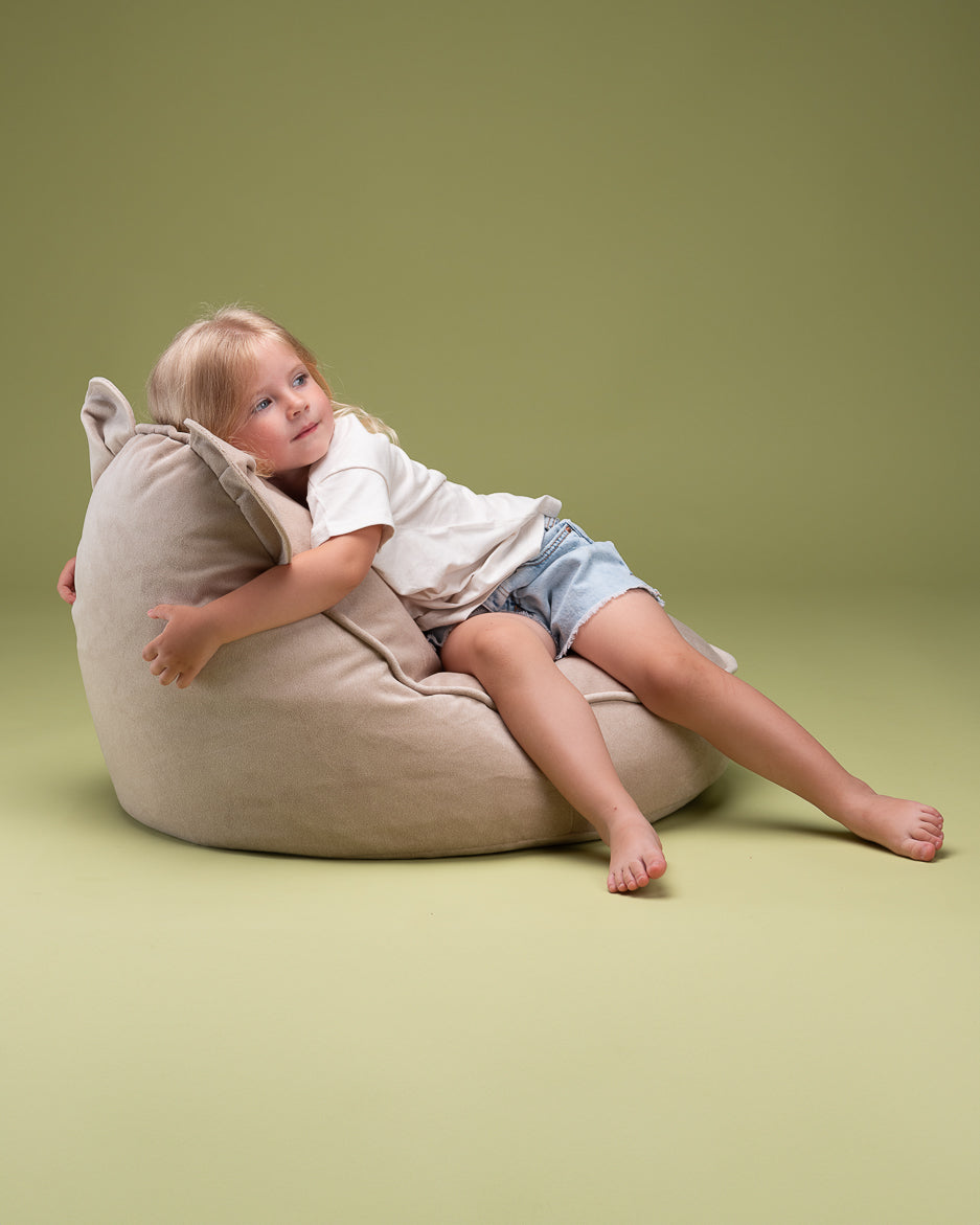Dusty Beige Bear Beanbag
