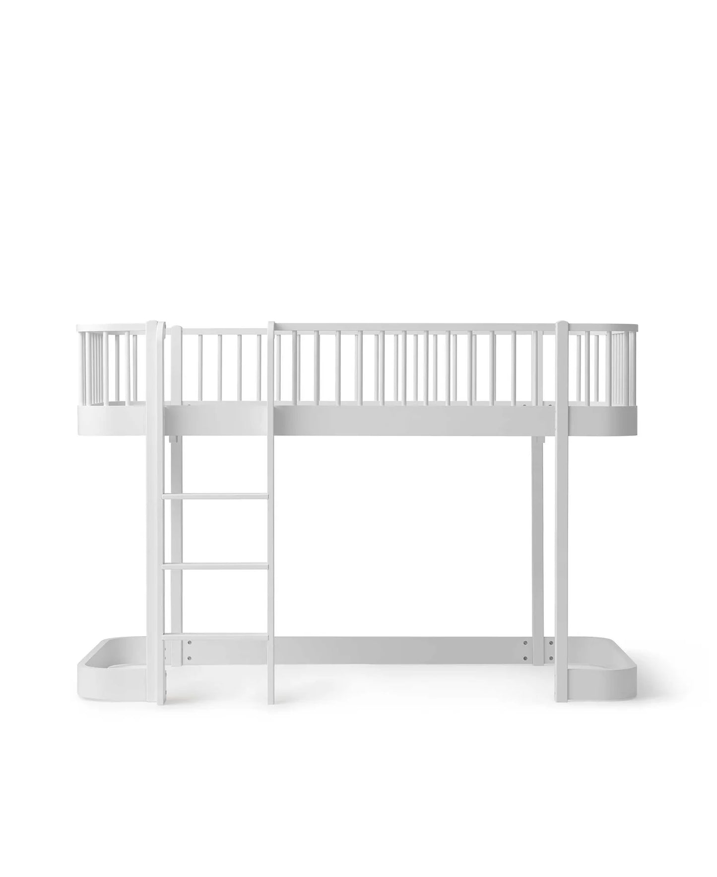 Original Halbhohes Hochbett, 90x200 cm, weiß - Leiter/Vorne