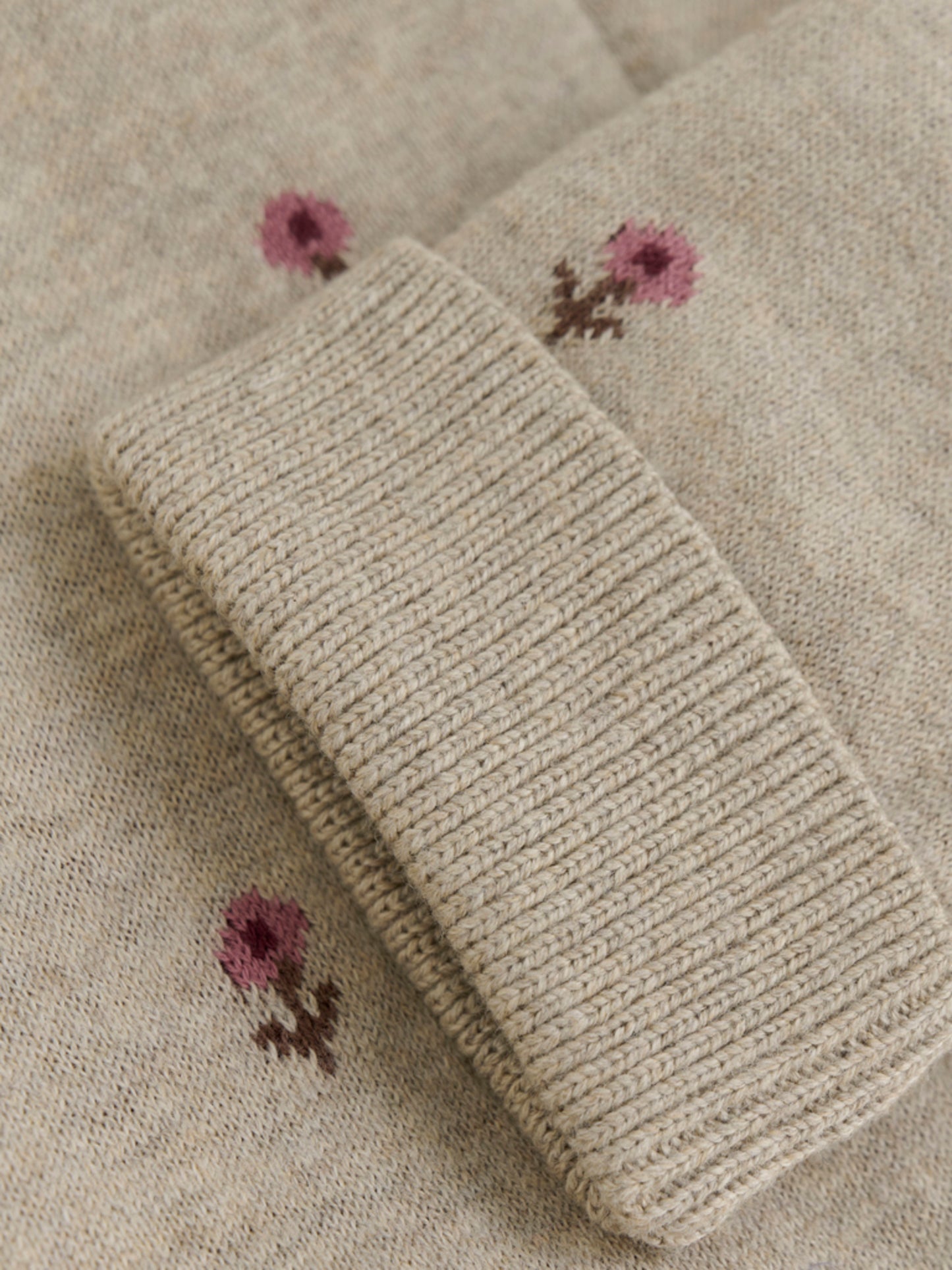 Hose Strick Brown Melange