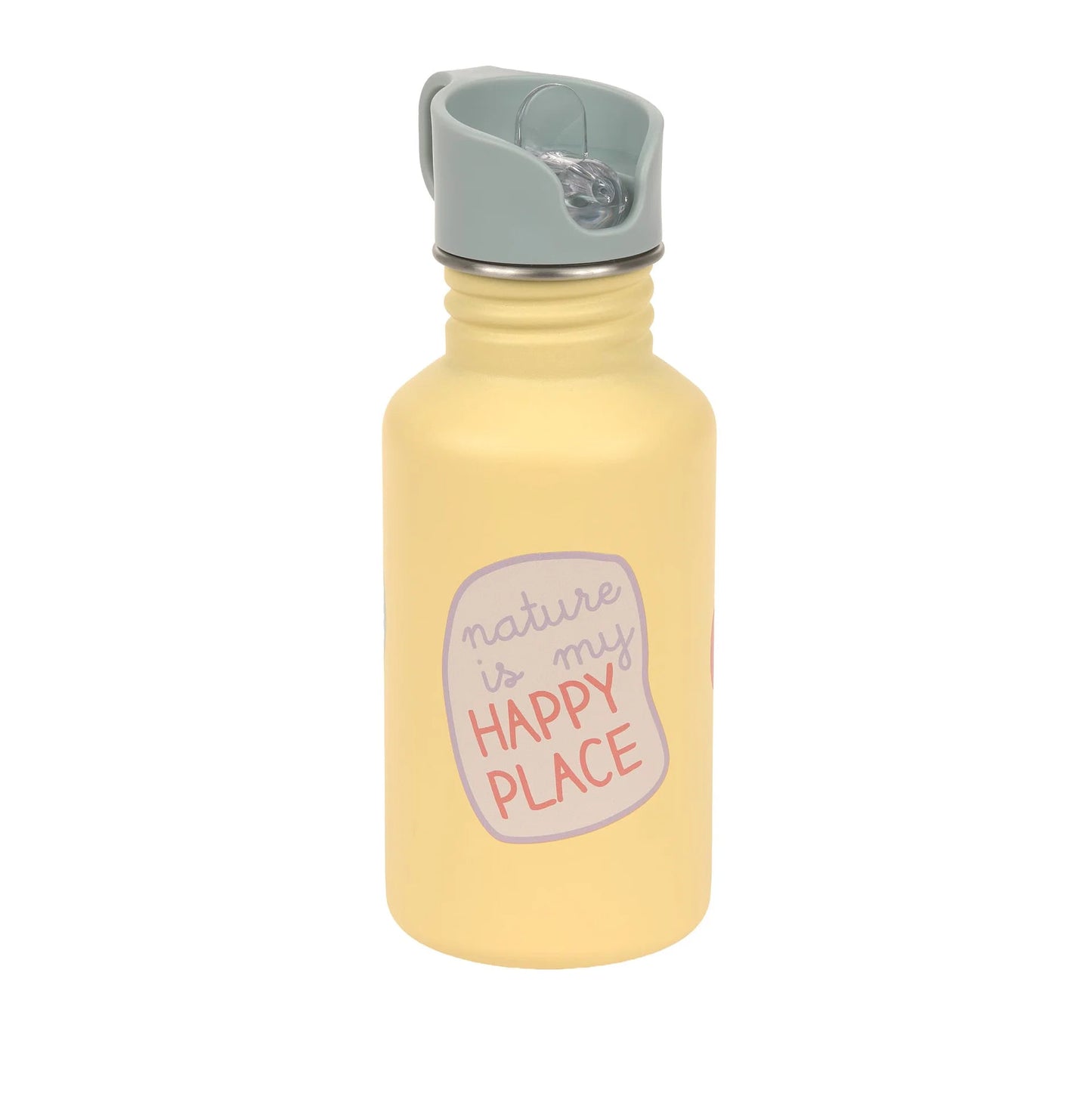 Edelstahl Kinder Trinkflasche 500 ml - Happy Trails, Blume