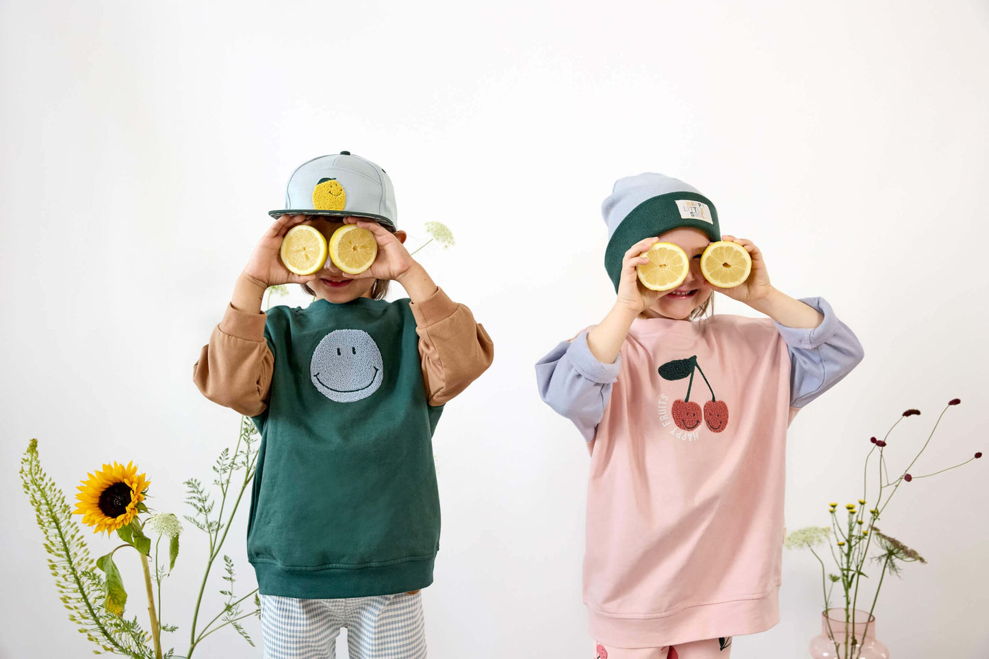 Kinder Pullover - Bio Baumwolle, Little Gang, Kirsche Rosa