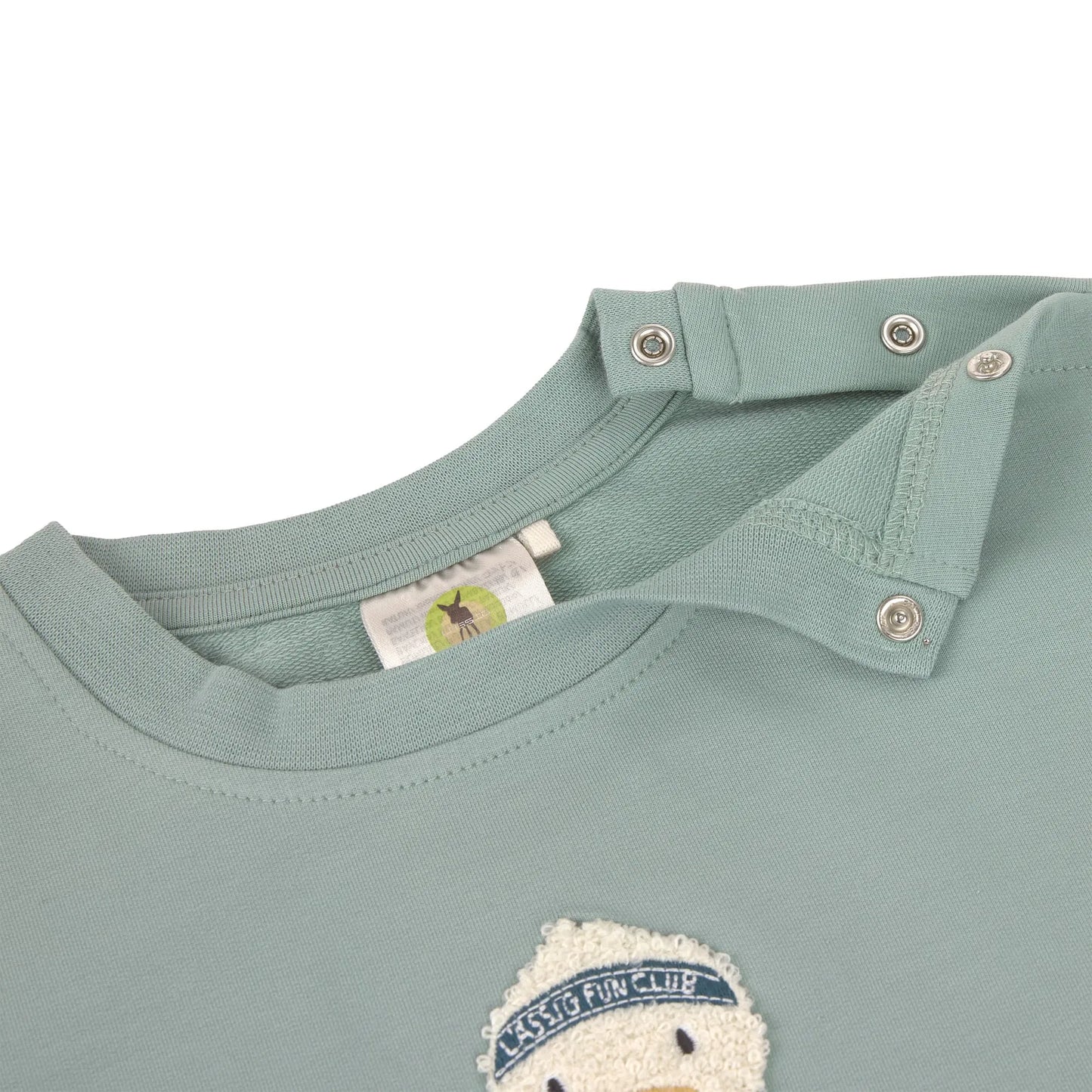 Kinder Pullover - Bio Baumwolle, Ente, Granit Grün