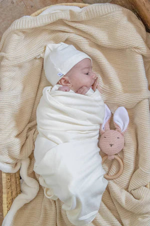 Decke clinica Neugeborene 75x100 Pure, CREAM Bambus