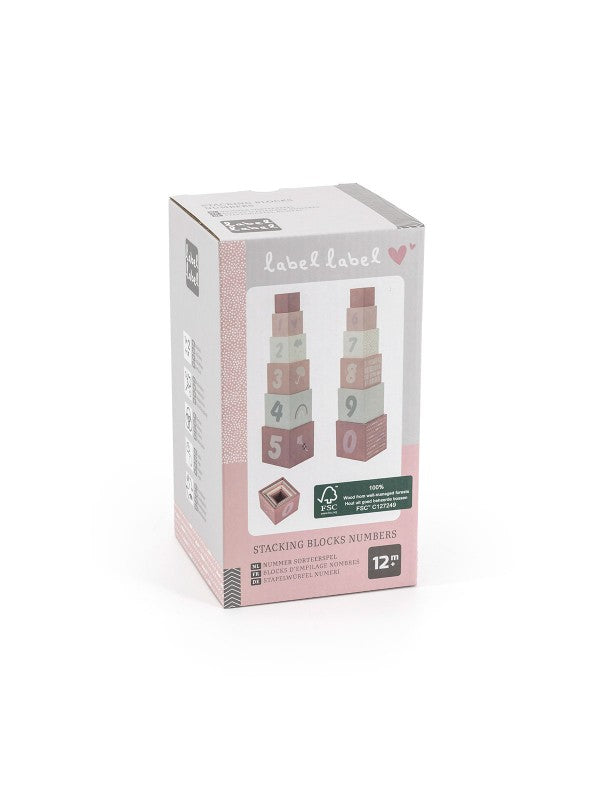Stacking Blocks Numbers - Pink