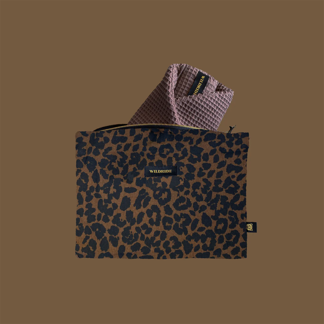 Wildride Brown Leopard Pouch