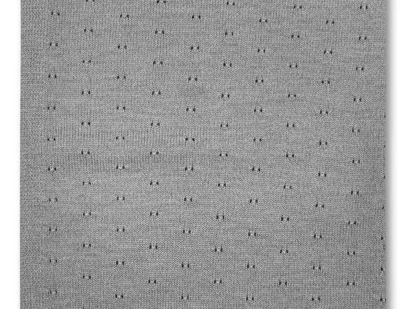 Kuscheldecke Ida 100% Merinowolle Grau Melange