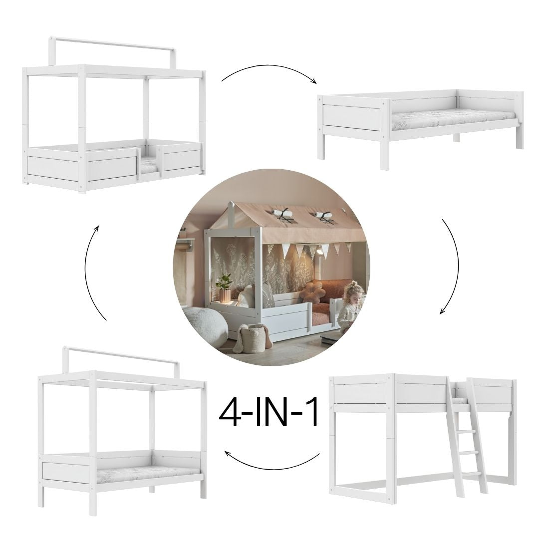 Lifetime 4-in-1 Bett Deluxe inkl. Stoff-Himmel