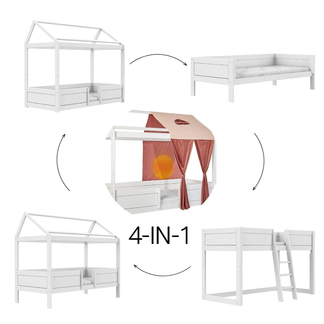 Lifetime 4-in-1 Haus-Bett Deluxe inkl. Stoff-Dach