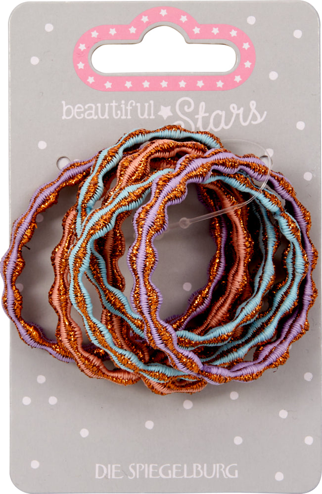 Haargummis Kupfer Nr.2 - Beautiful Stars sortiert