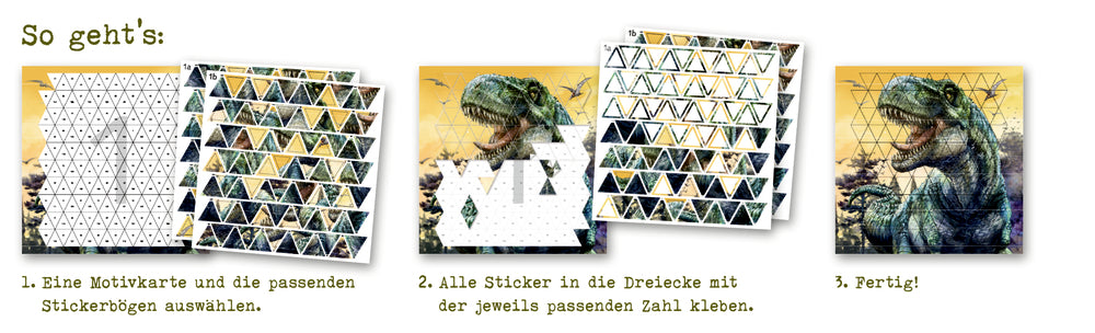 Stickern nach Zahlen - T-Rex World