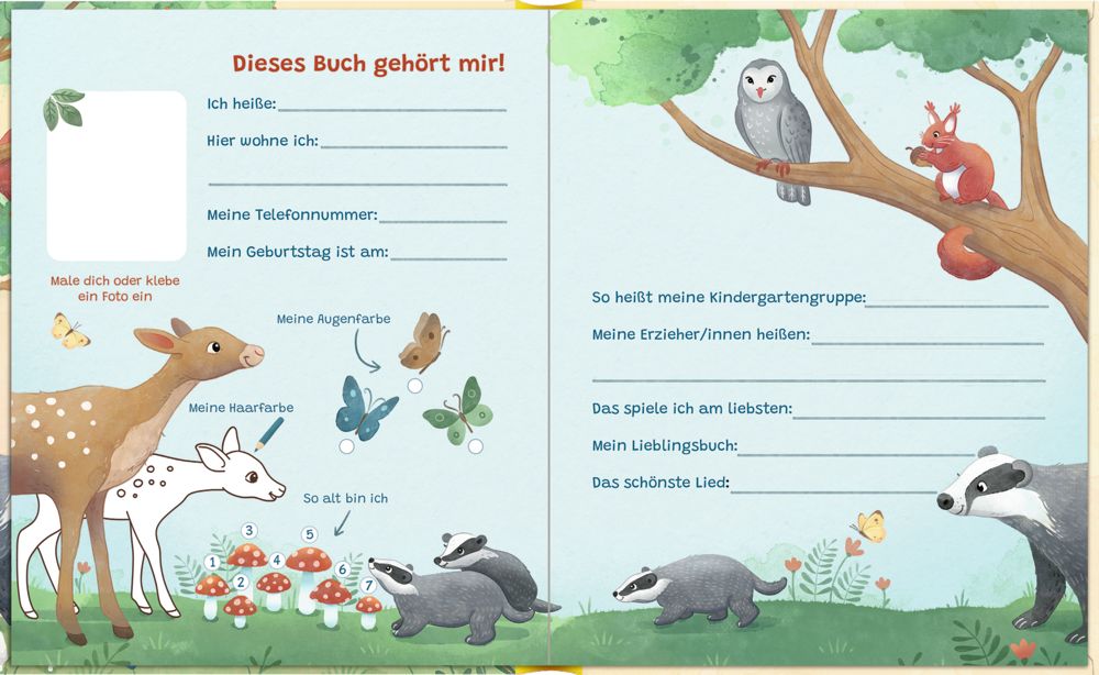 Freundebuch: Waldtiere - Alle meine Freunde