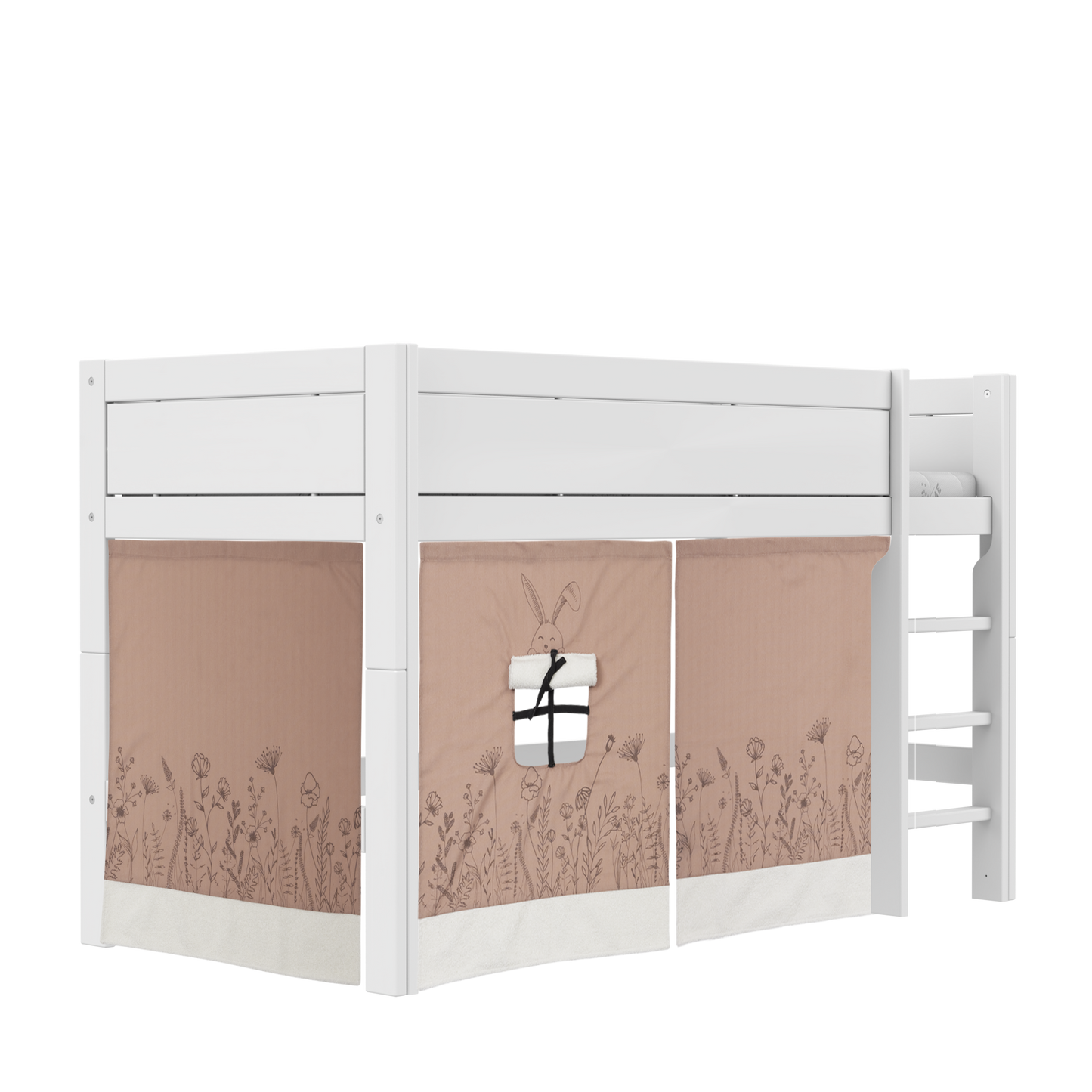Lifetime Original Halbhohes Bett Deluxe mit Spielvorhang