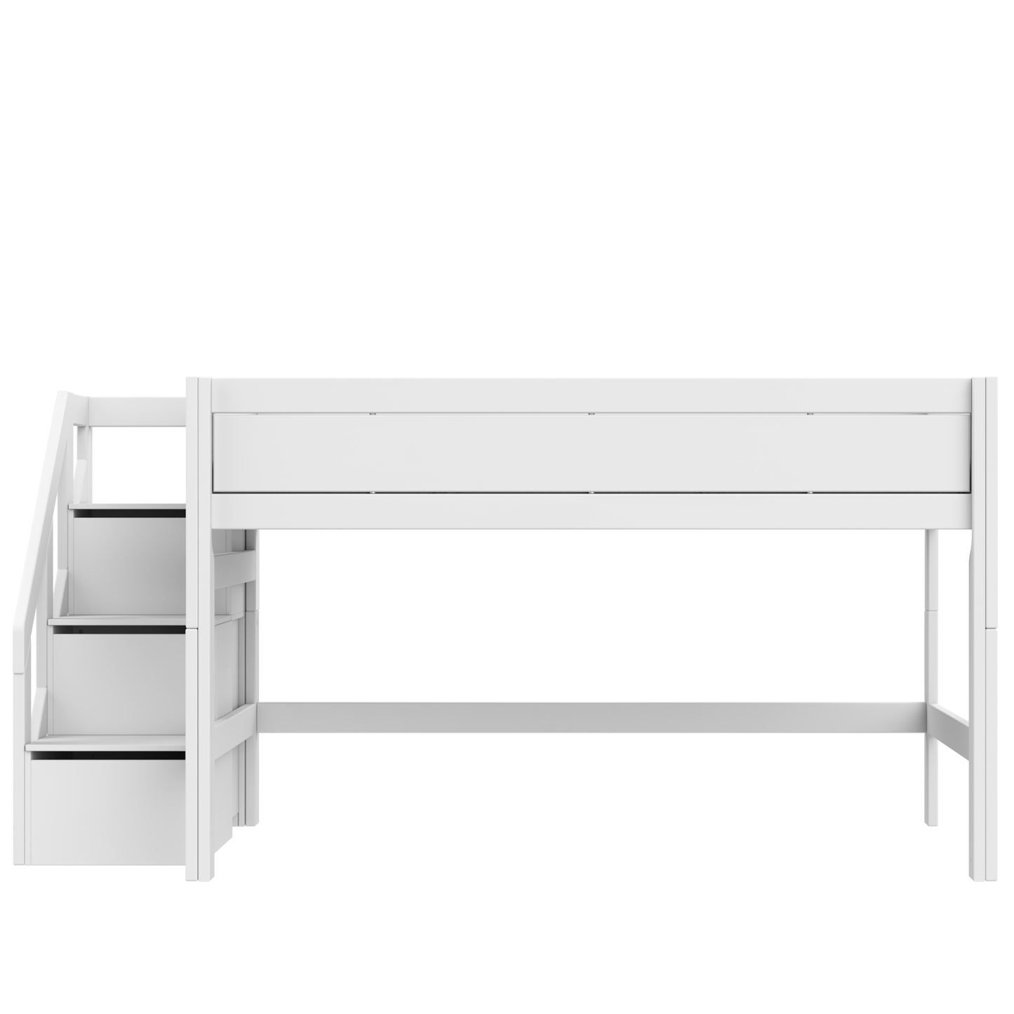 Lifetime Halbhohes Bett 120 cm Deluxe mit Treppe