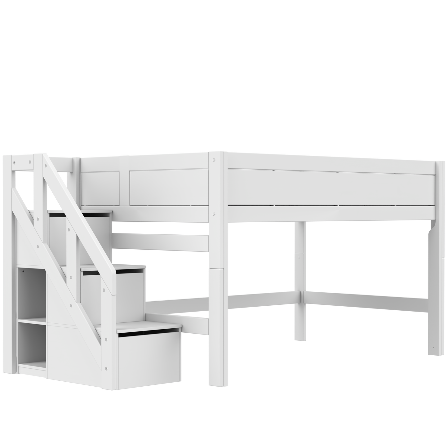 Lifetime Halbhohes Bett 120 cm Deluxe mit Treppe
