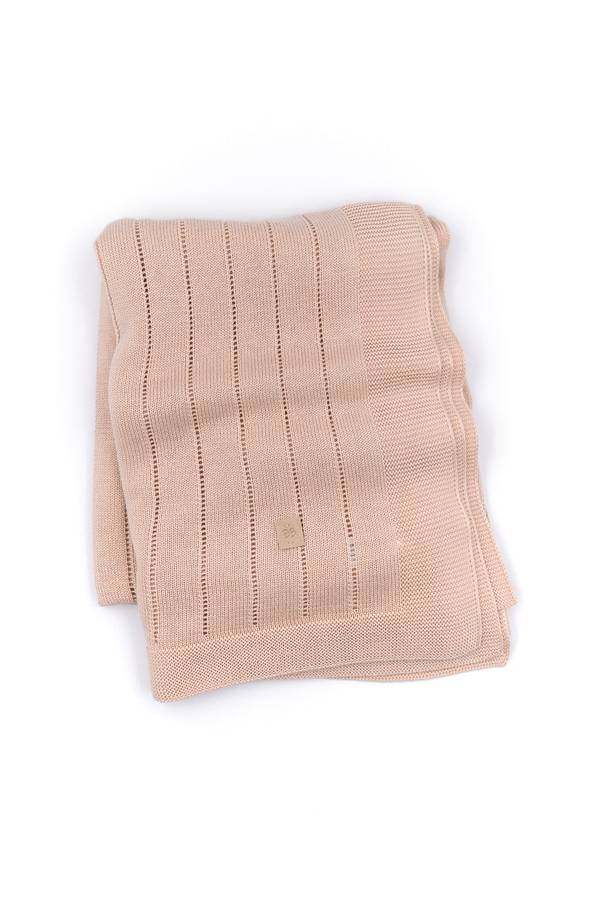 Strickdecke Sommer rosa
