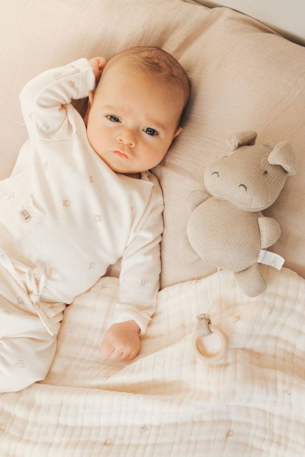 Spieluhr Hippo gestrickt