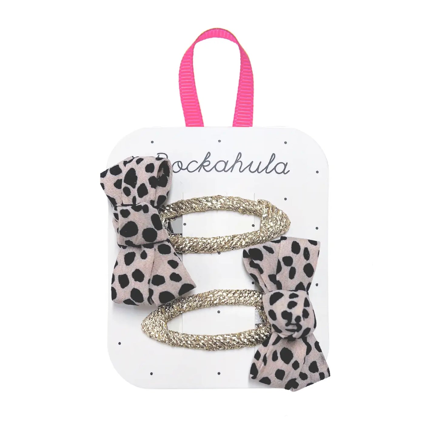 Leopard Love Twisty Bow Haarspangen