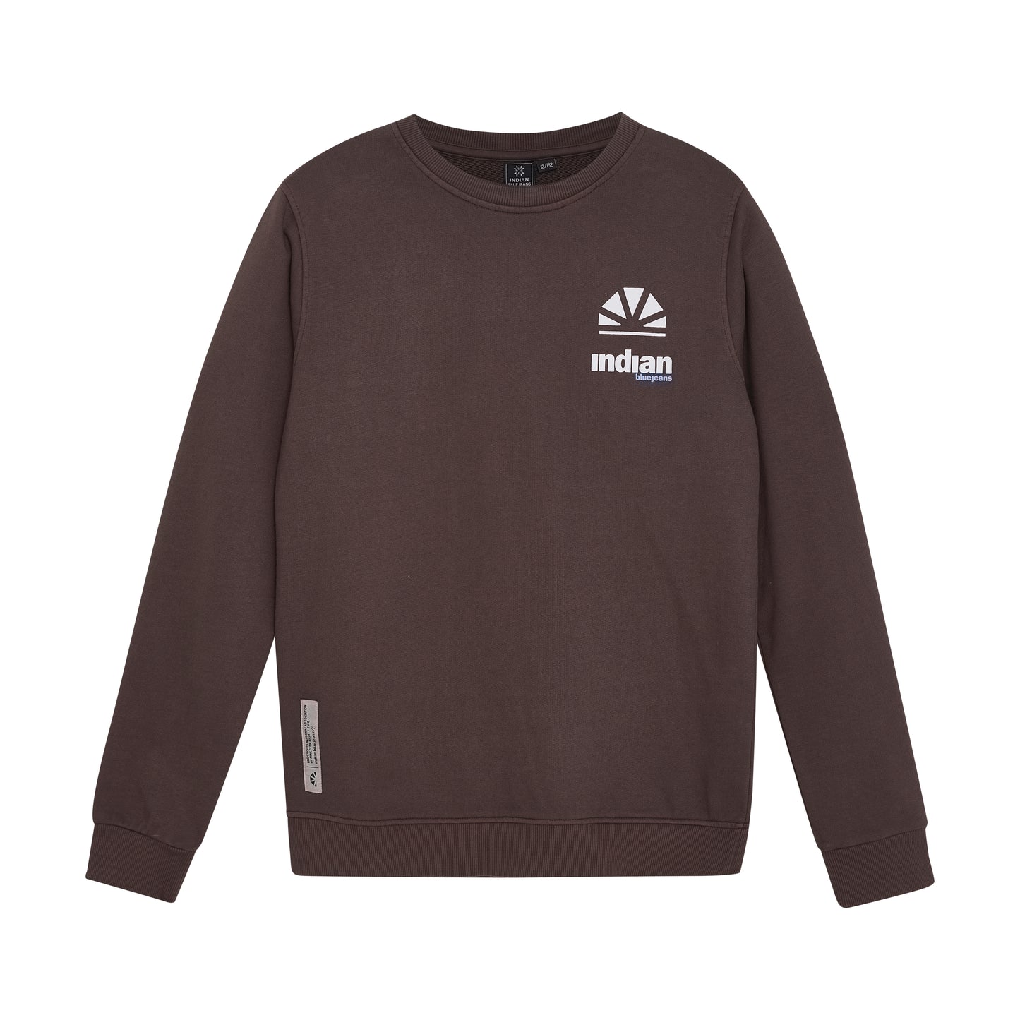 Sweater Indian Blue mit Back-Print Brown