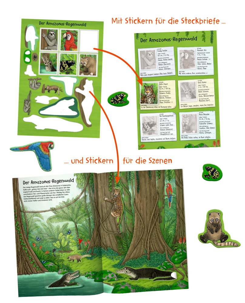 Natur-Stickerwelt: Wilde Tiere (Nature Zoom)
