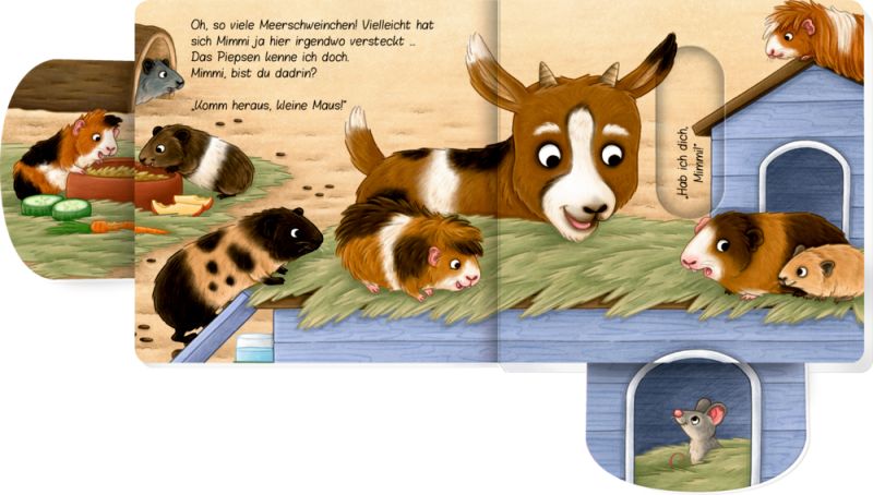 Komm heraus, kleine Maus! Bist du im Streichelzoo?