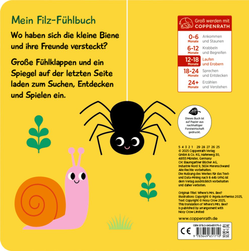 Mein Filz-Fühlbuch: Kuckuck, kleine Biene