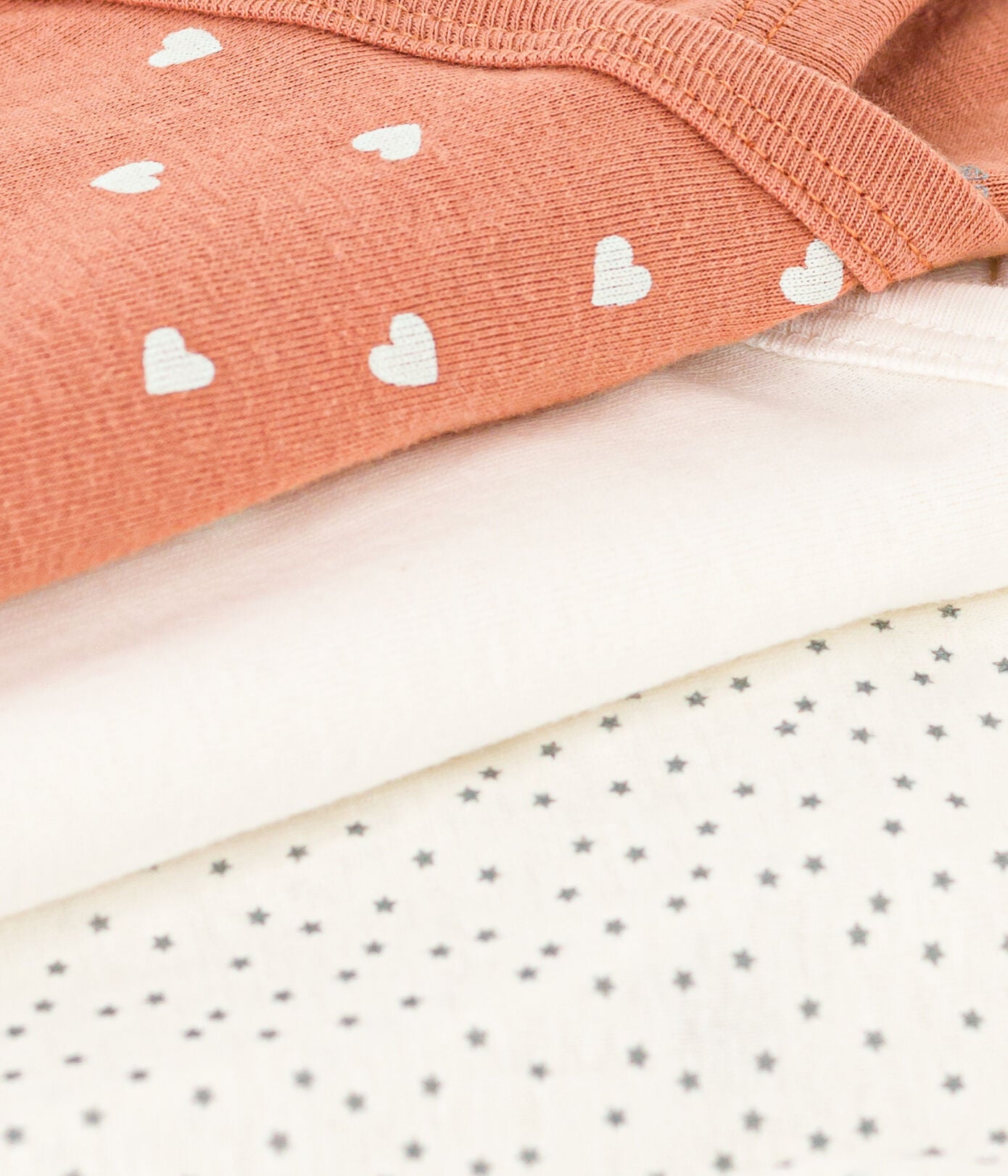 Petit Bateau Langärmeliger Babybody Bio-Baumwolle 3er Set 5 Größen