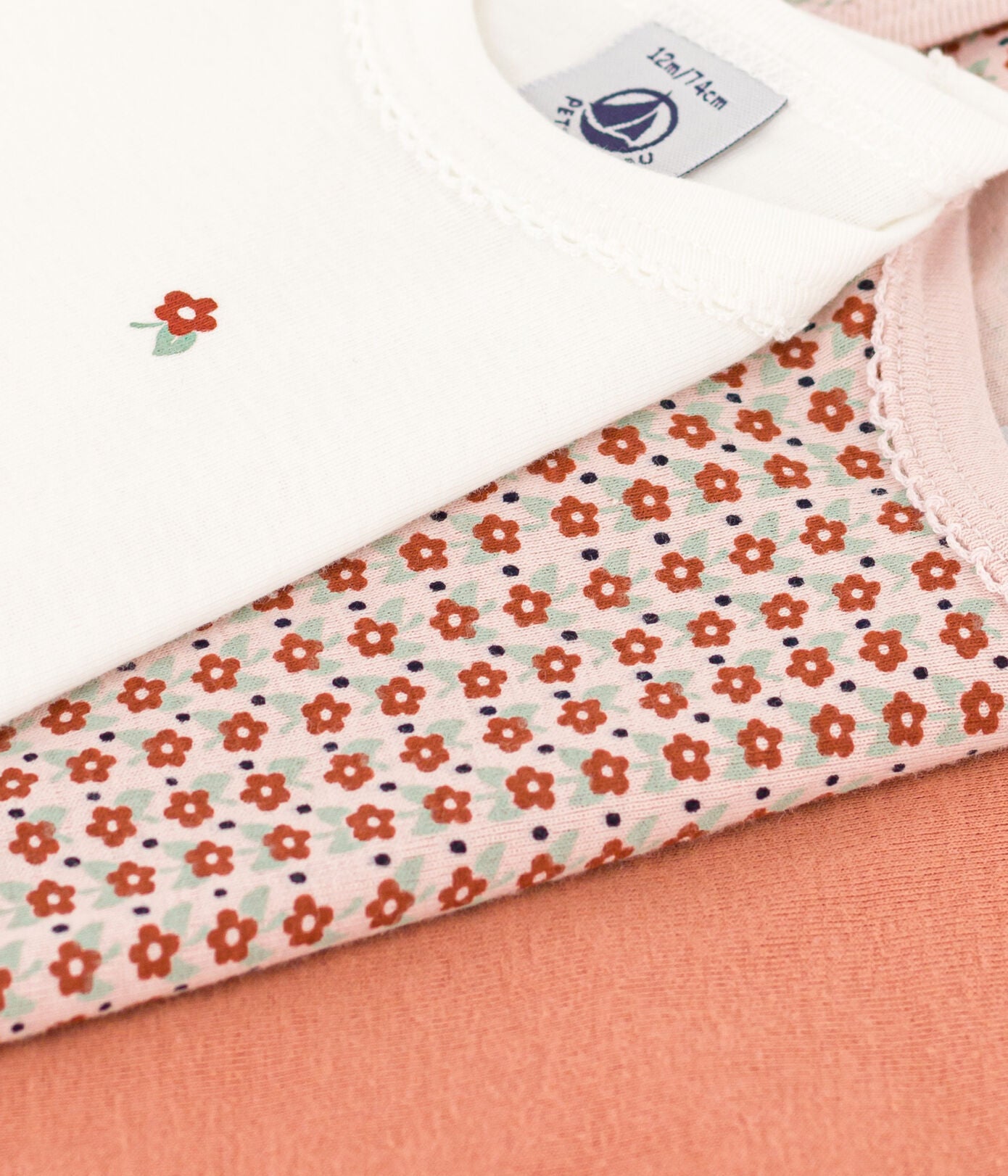 Petit Bateau Langärmeliger Babybody im 3er Set 4 Größen