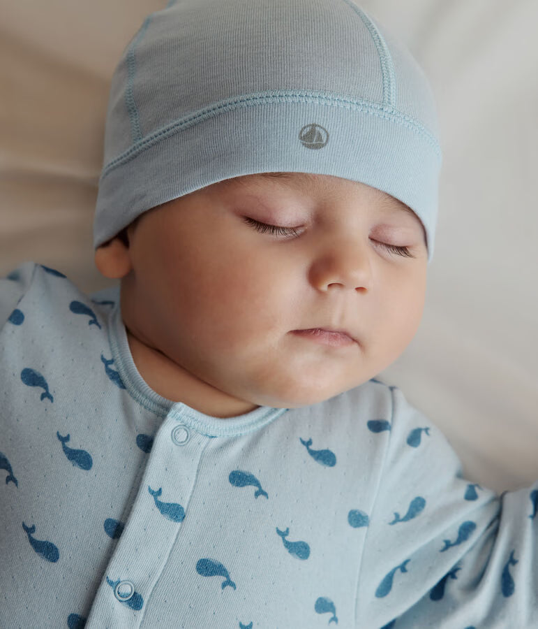 Petit Bateau Baby-Mütze aus einfarbiger Baumwolle 60/3 Monate