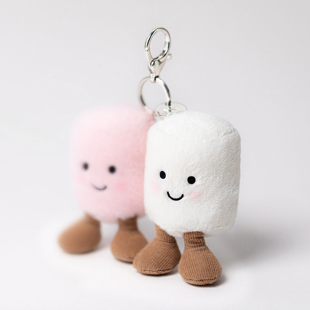 Amuseable Pair of Marshmallows Dog Bag Charm
