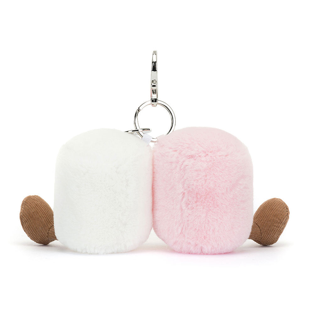 Amuseable Pair of Marshmallows Dog Bag Charm