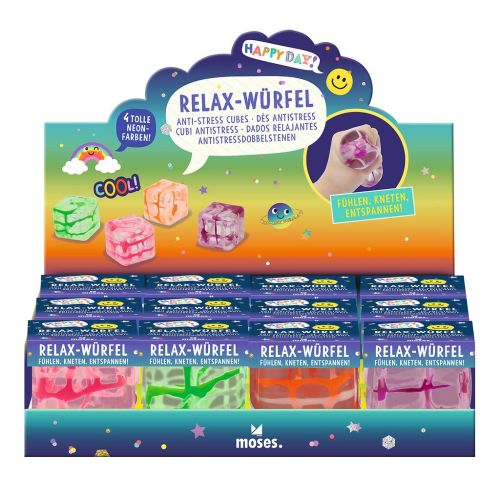 Happy Day Relax-Würfel Neon, sortiert