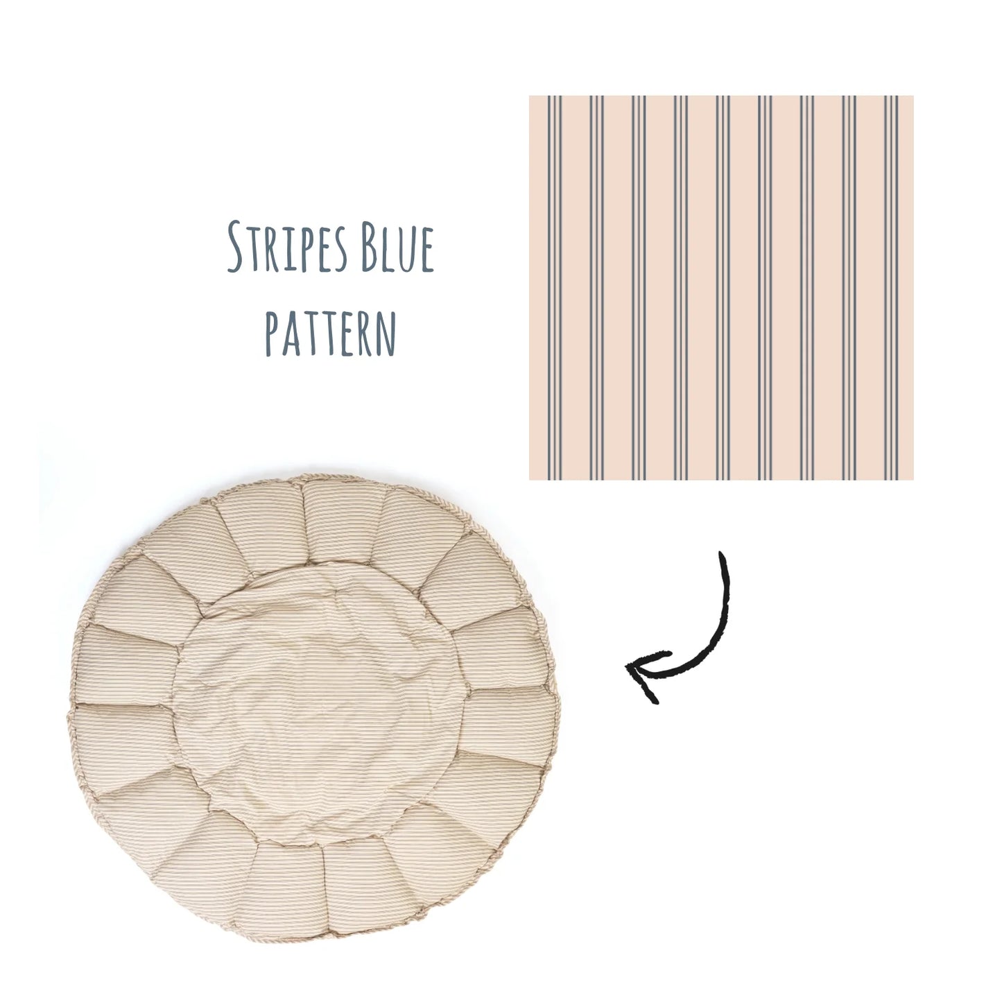Krabbeldecke Bloom - Stripes Blue