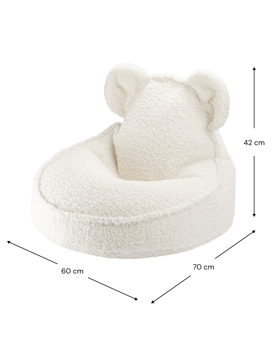 Cream White Bear Beanbag