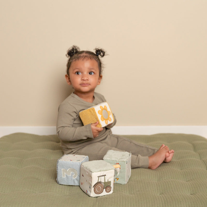 Stoffwürfel-Set Little Farm