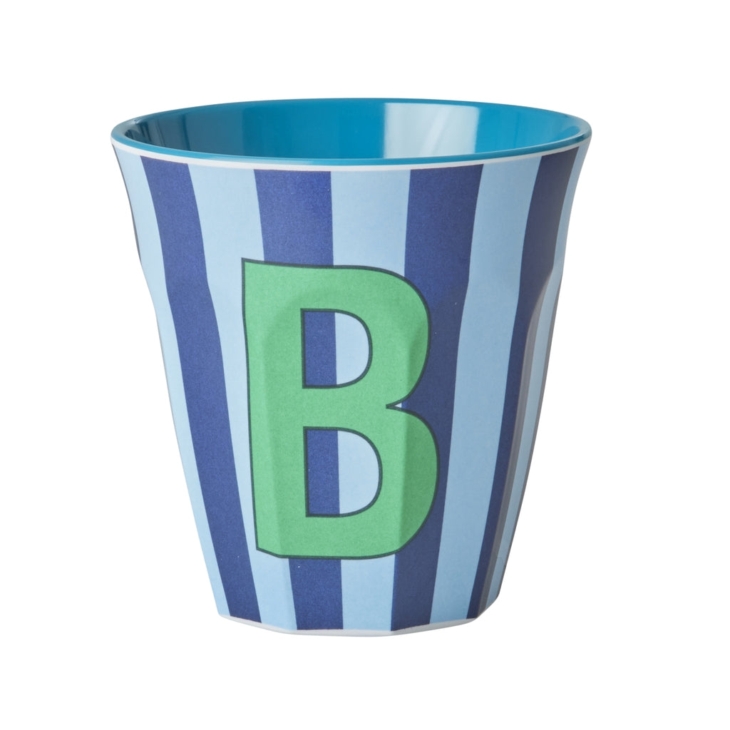 Melamine Becher verschiedene Buchstaben Streifen