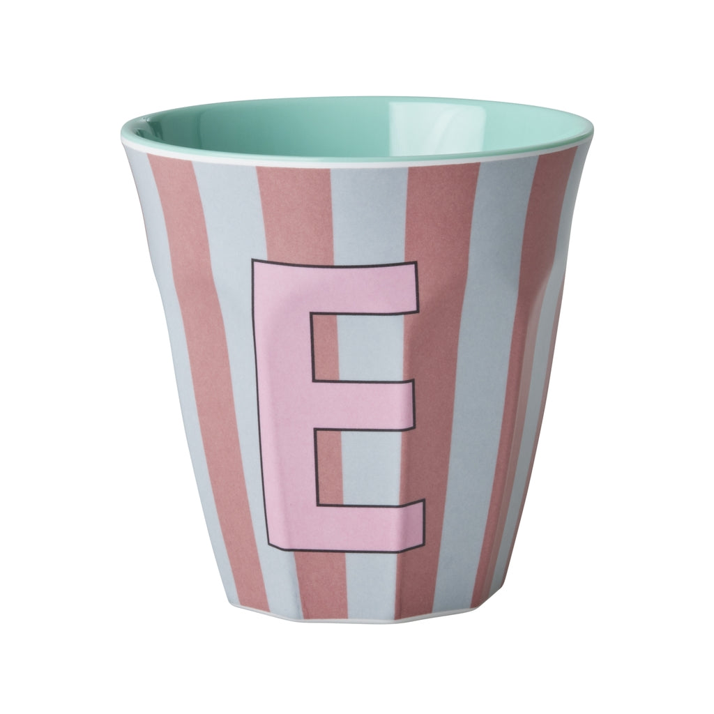 Melamine Becher verschiedene Buchstaben Streifen