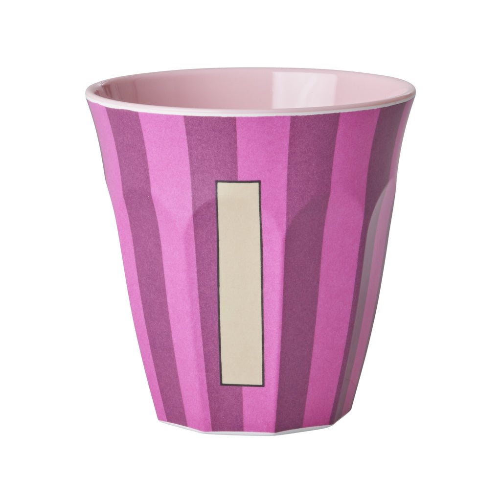 Melamine Becher verschiedene Buchstaben Streifen