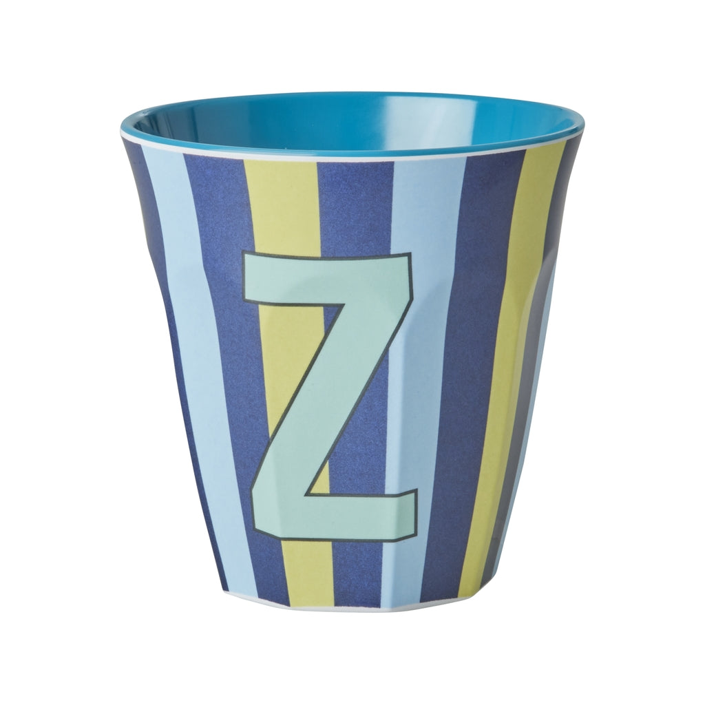 Melamine Becher verschiedene Buchstaben Streifen
