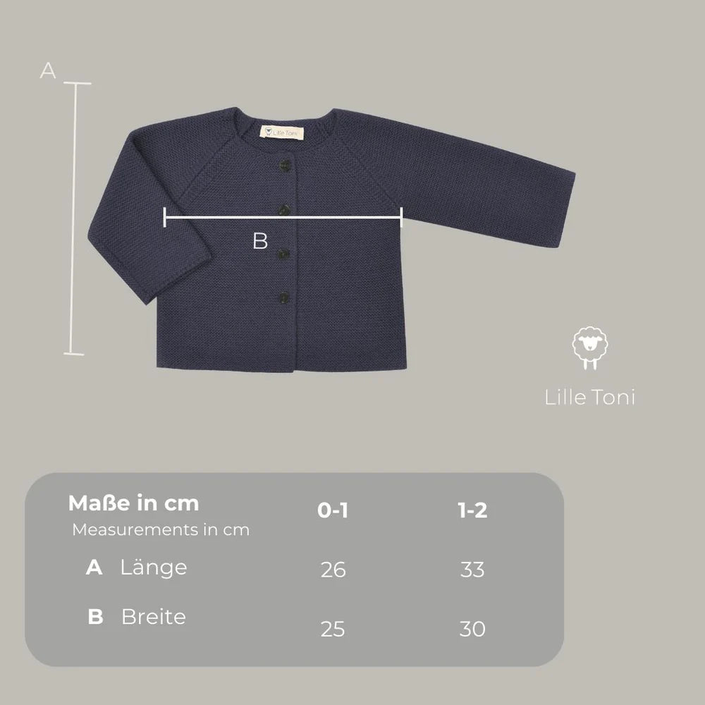 Cardigan Emil aus 100% Merinowolle 1-2 Jahre 6 Varianten
