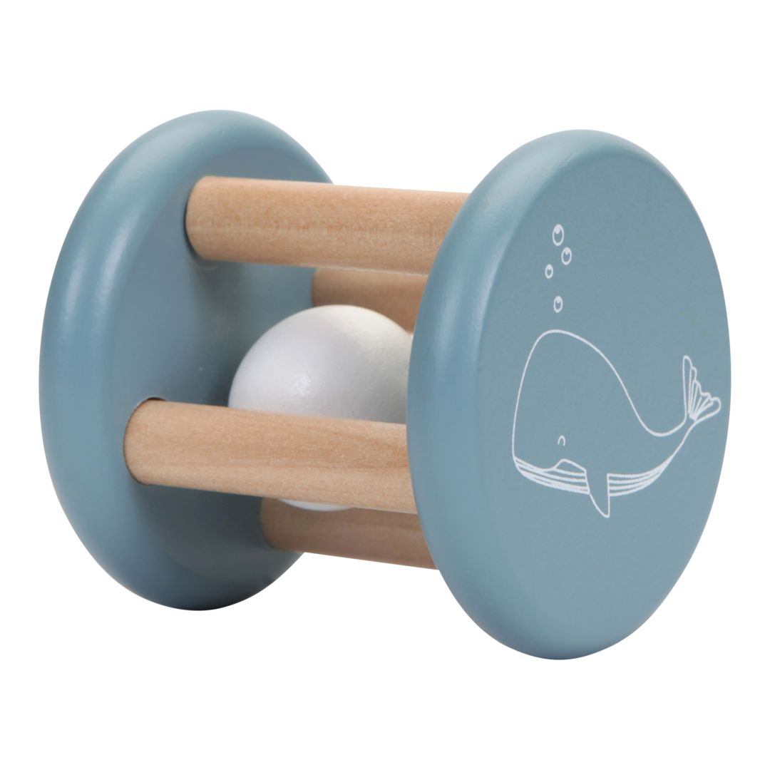 Roll-Rassel Holz Blau