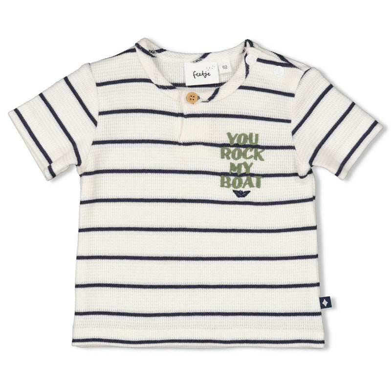 T-Shirt Ringel Waffelstruktur - Rock My Boat