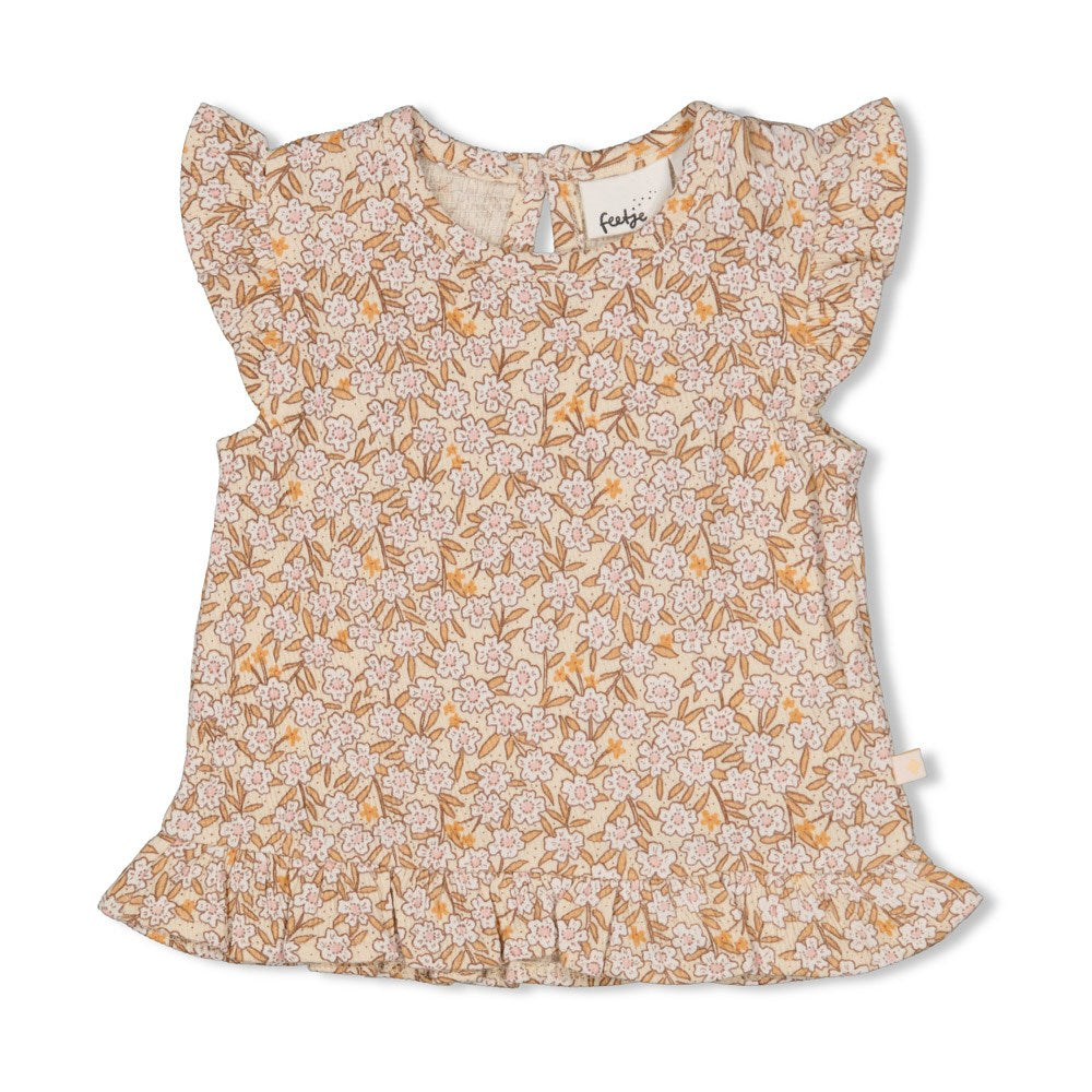 T-Shirt Rüschen AOP - Flower Field