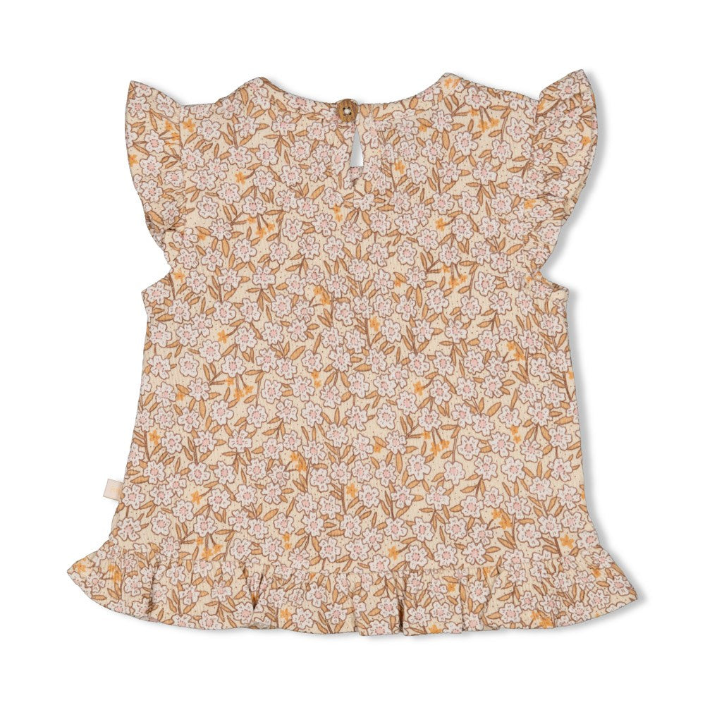 T-Shirt Rüschen AOP - Flower Field