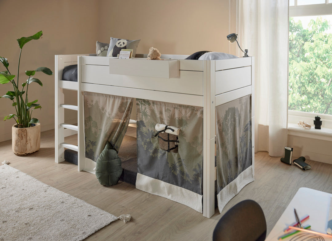 Lifetime Original Halbhohes Bett Deluxe mit Spielvorhang