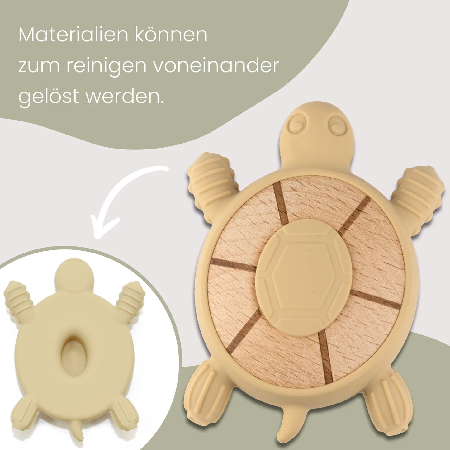 BOBY´S  Beißring Kauspielzeug & Zahnungshilfe Schildkröte Beige